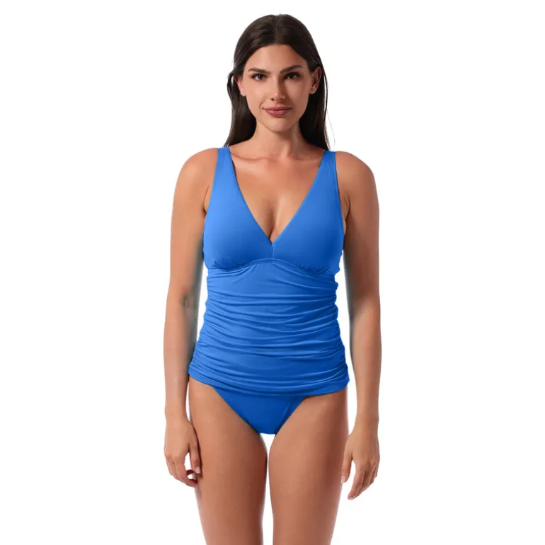 Jantzen AMBER V-NECK TANKINI TOP^ Solid Color Suits|Tankinis