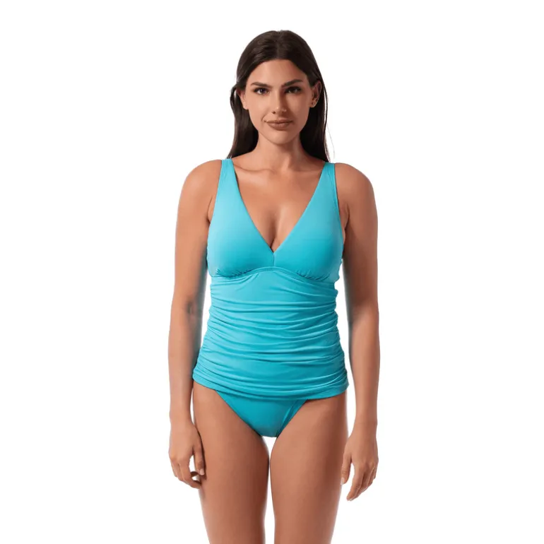 Jantzen AMBER V-NECK TANKINI TOP^ Solid Color Suits|Tankinis