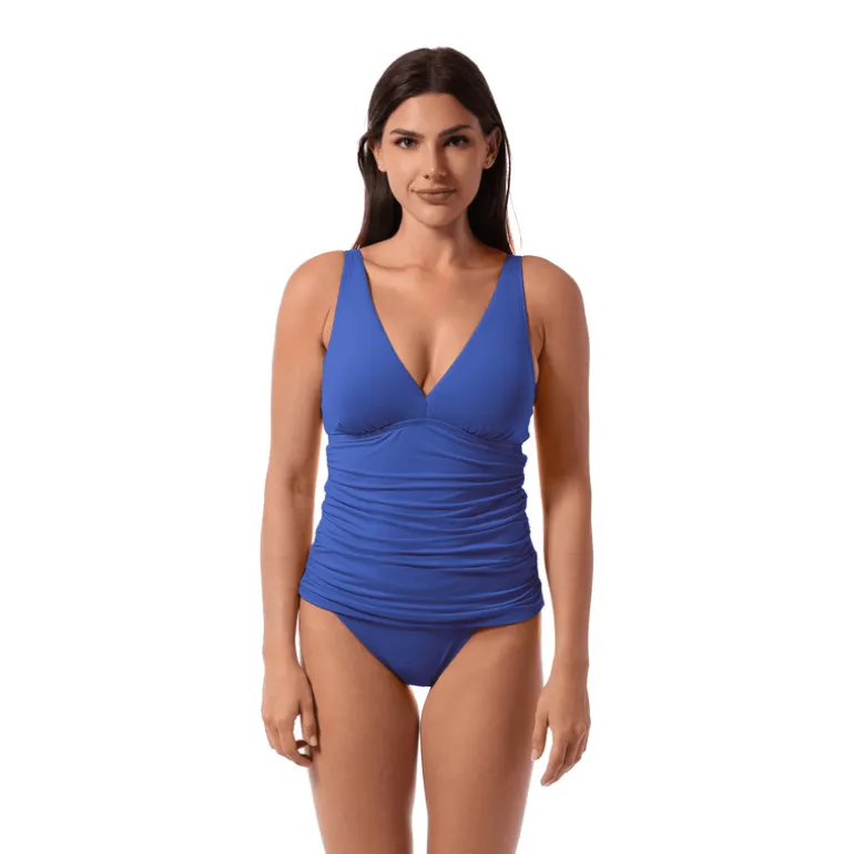 Jantzen AMBER V-NECK TANKINI TOP^ Solid Color Suits|Tankinis