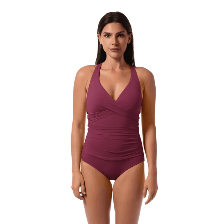 Jantzen AMELIE WRAP ONE PIECE^ Solid Color Suits|One Pieces