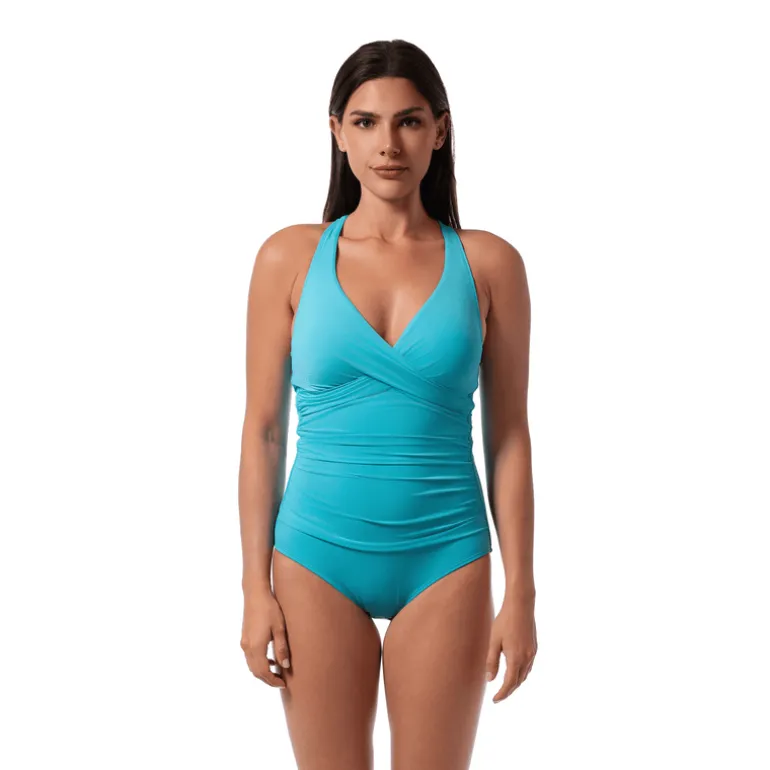 Jantzen AMELIE WRAP ONE PIECE^ Solid Color Suits|One Pieces