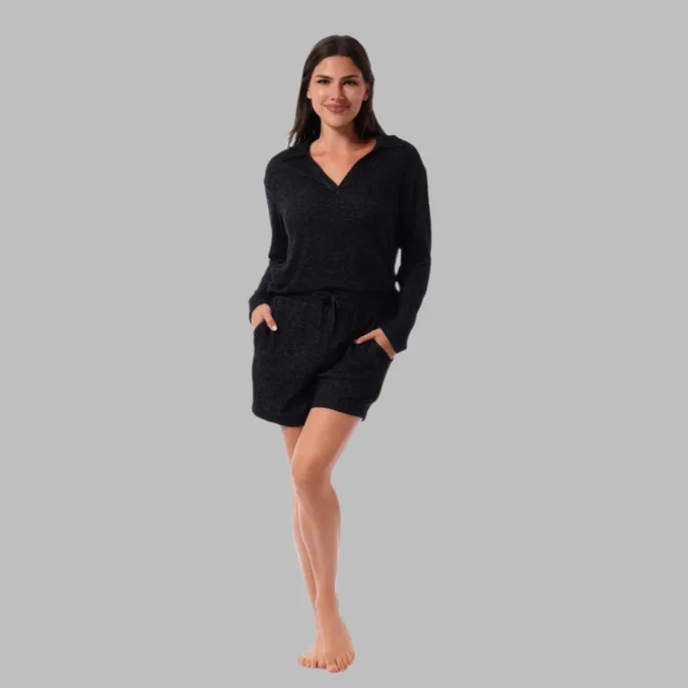 Jantzen APRIL LONG SLEEVE PULLOVER TOP^ Loungewear|Perfect Black Suits