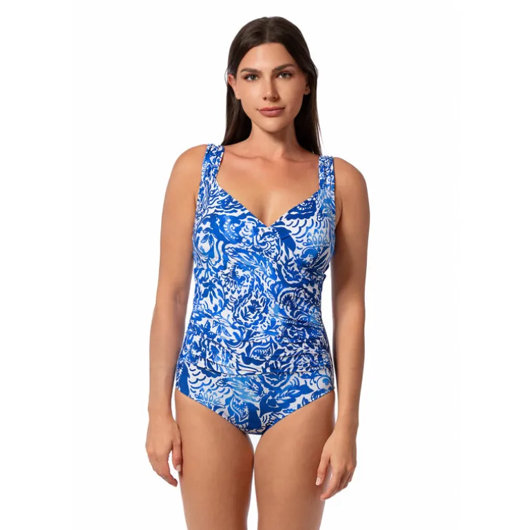 Jantzen ARABESQUE SURPLICE MIO ONE PIECE^ Perfect Prints|One Pieces