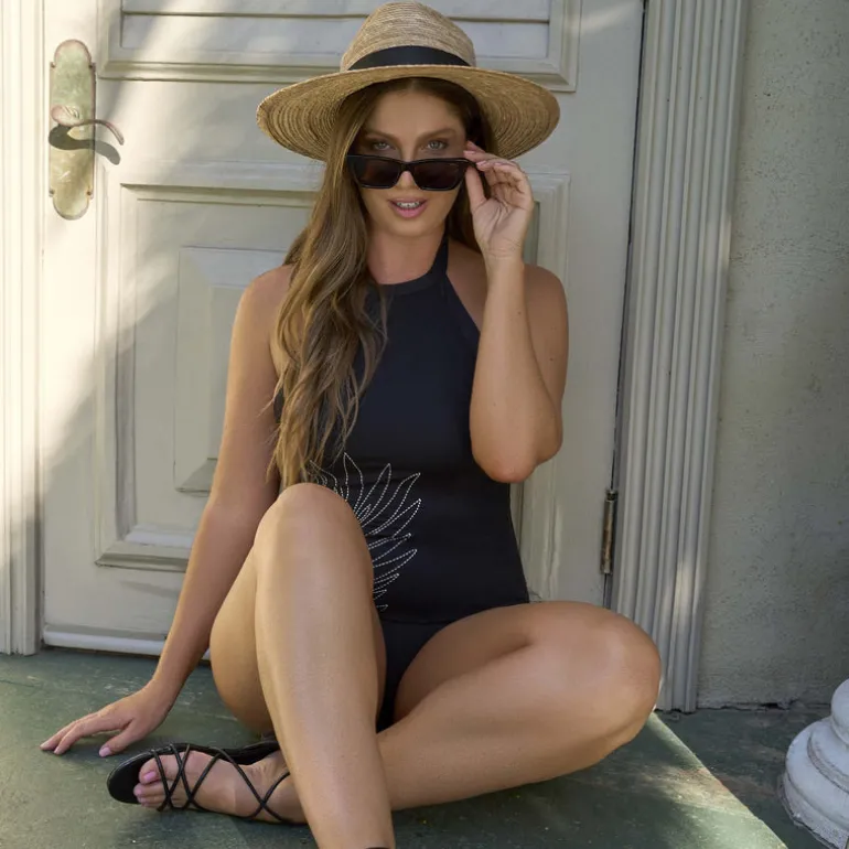 Jantzen FOREST BLAST FANNY HIGH NECK ONE PIECE^ Perfect Prints|Perfect Black Suits