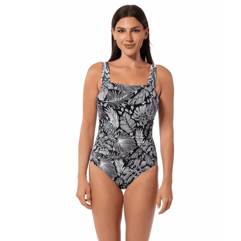 Jantzen FOREST BLAST HILDA GLAM ONE PIECE^ Perfect Prints|Perfect Black Suits