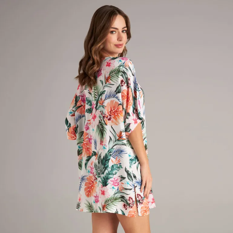 Jantzen HAWAIIAN TERRACE CELIA TUNIC COVER-UP^ Beachwear|Floral Print Suits