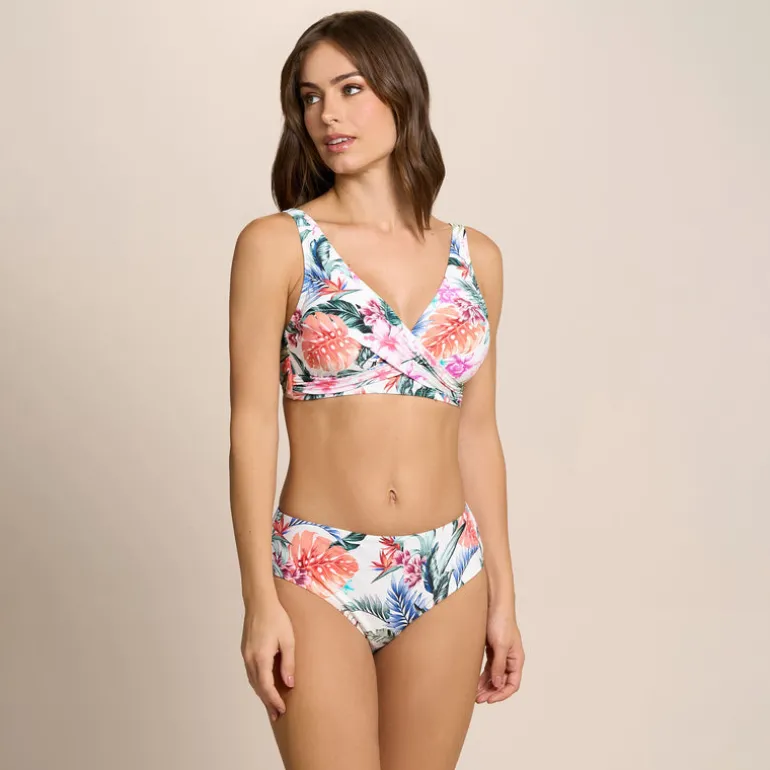 Jantzen HAWAIIAN TERRACE VERA SURPLICE BRA TOP^ Floral Print Suits|Perfect Prints
