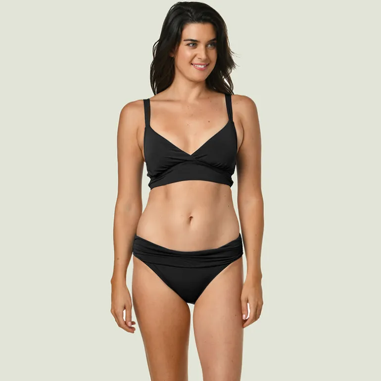 Jantzen SOPHIA BRA TOP^ Solid Color Suits|Perfect Black Suits