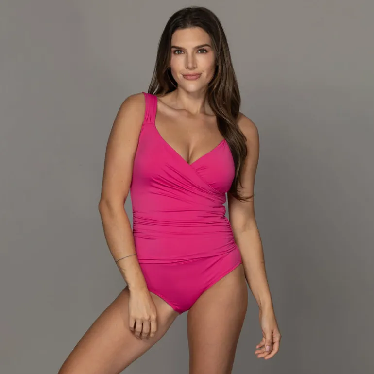 Jantzen SURPLICE MIO ONE PIECE^ Solid Color Suits|One Pieces