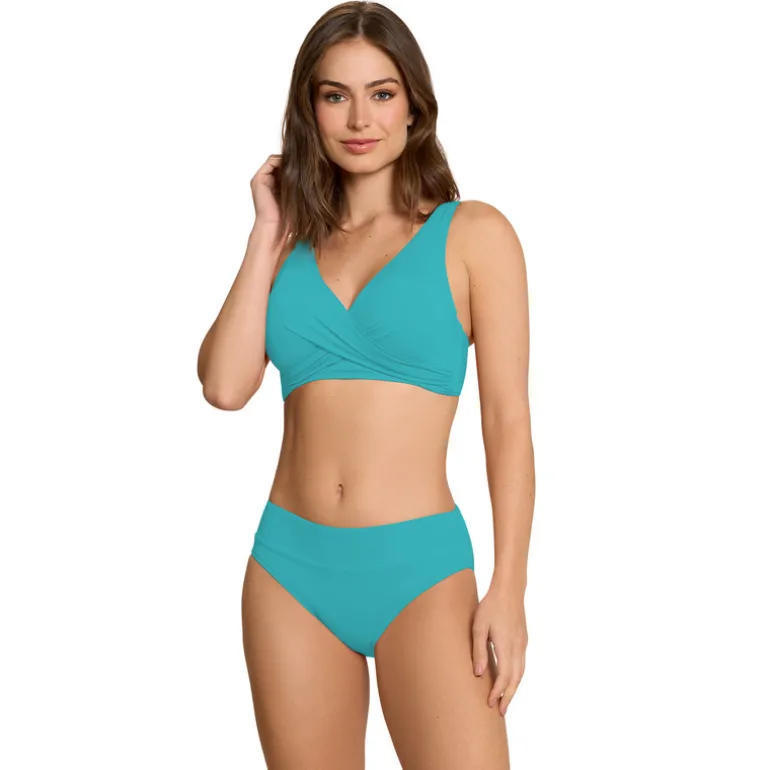 Jantzen VERA SURPLICE BRA TOP^ Solid Color Suits|Tops