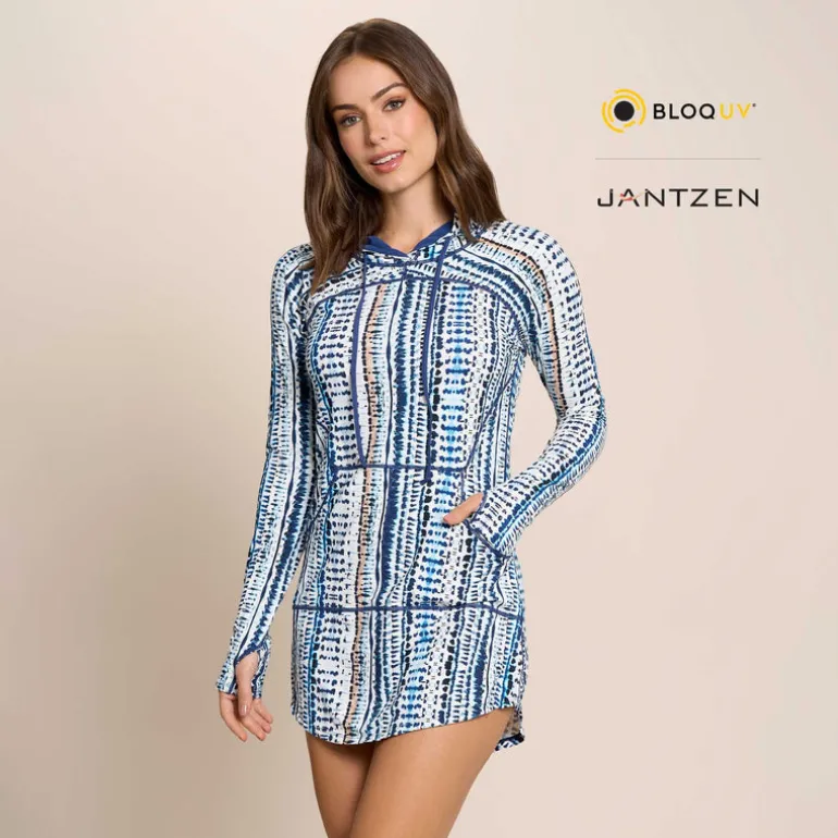 Jantzen WATER DUNES HOODIE DRESS^ Beachwear|Uv Apparel