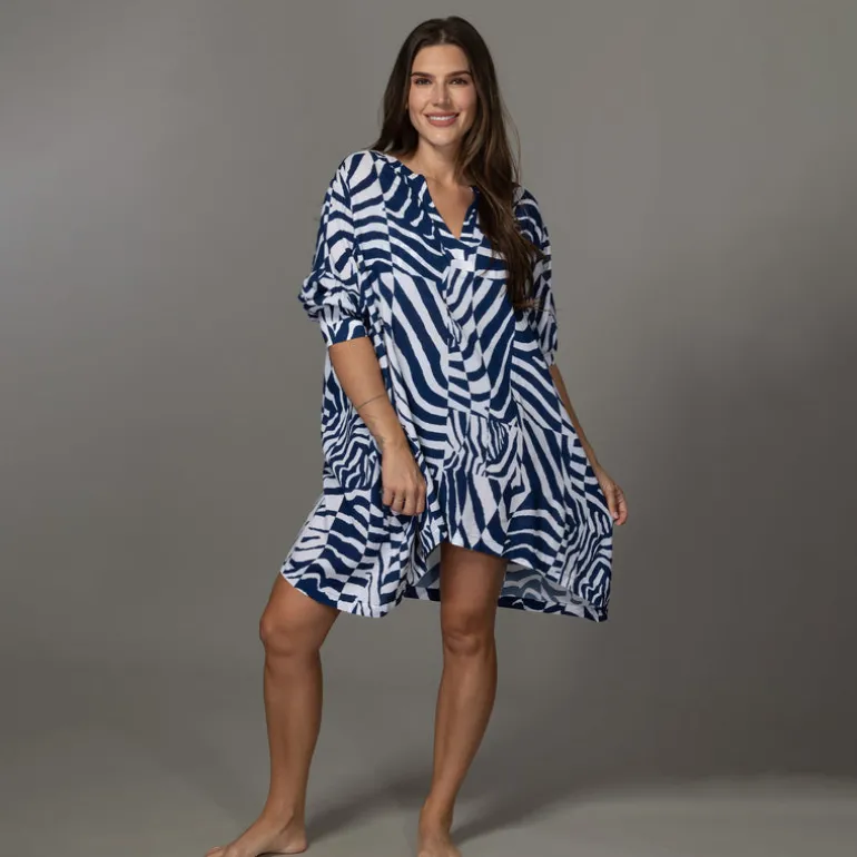 Jantzen WILD CURVES LORETTA V-NECK TUNIC^ Perfect Prints